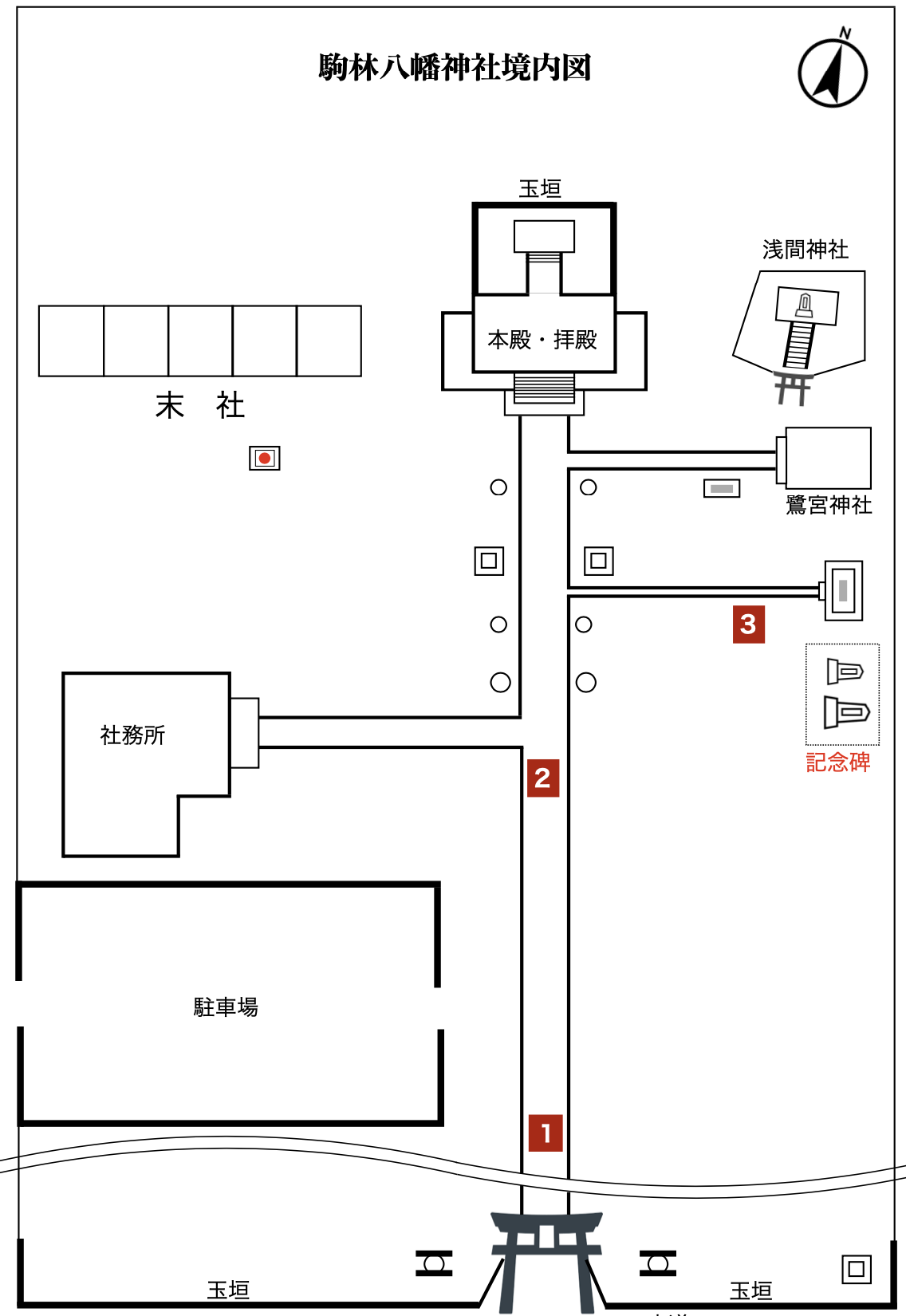 八幡神社の境内図